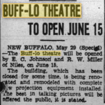 Buff-Lo Theatre - 29 May 1935 Opening Article (newer photo)